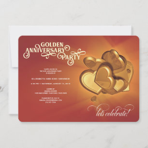 Faire-part Fête du 50e anniversaire de mariage (Version 1)