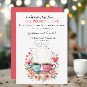 Faire-part Fiançailles aquarelle