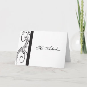 Faire-part Fiançailles Black and White Swils