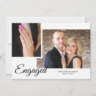 Faire-part Fiançailles de photos de script de démonstration