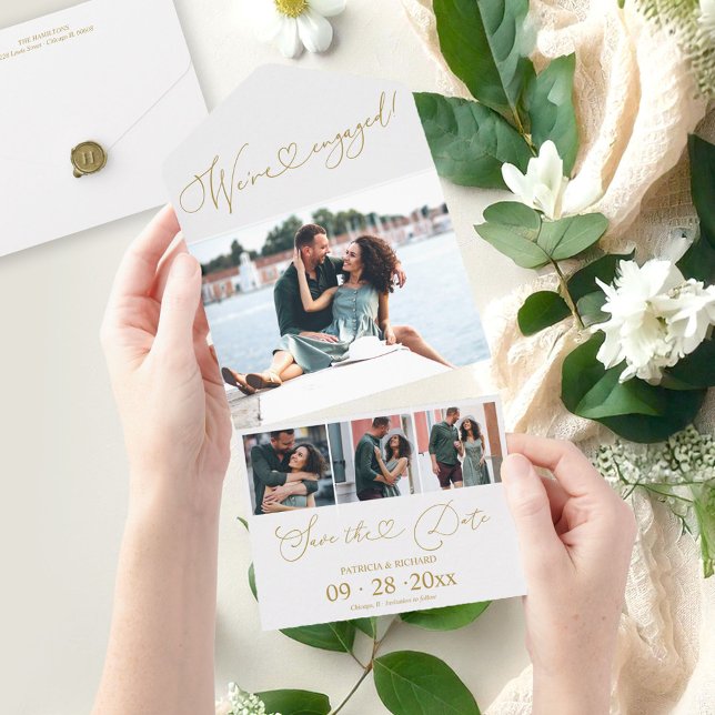 Faire-part fiançailles Et Enregistrer La Date (Créateur téléchargé)