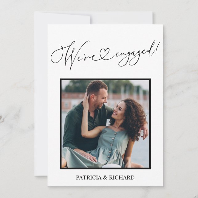 Faire-part fiançailles Et Enregistrer La Photo Dat (Devant)