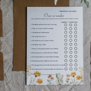Faire-part Fleur sauvage Plus ou sous la nuptiale jeu de douc