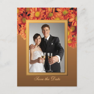 Faire-part Fleurs d'automne Enregistrer la date Carte postale