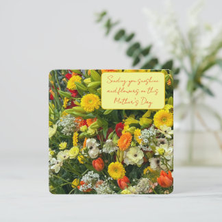 Faire-part Fleurs de la fête des mères