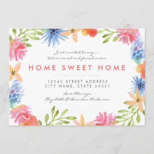 Faire-part Fleurs de paradis nouvel Annoucement à la maison