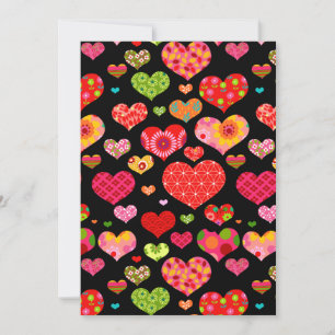 Faire-part Fleurs de printemps Rainbow Love Hearts