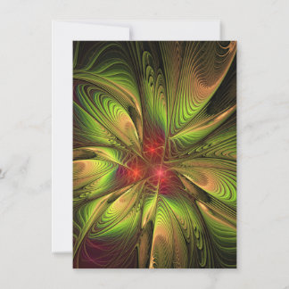 Faire-part Fleurs imaginaires fractales douces et tendres