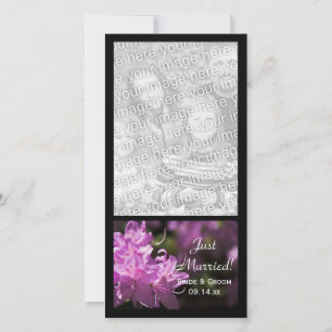 Faire-part Fleurs roses Rhododendron Juste Marié Mariage