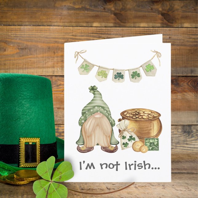 Faire-part Flirty Gnome Shamrock Funny Jour de la Saint Patri (Créateur téléchargé)