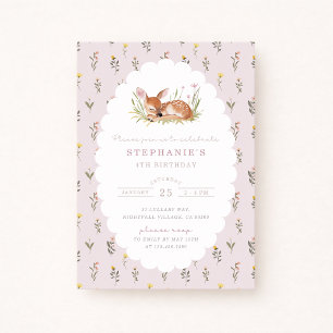 Faire-part Flora Cottagecore Little Fawn Woodland Anniversair