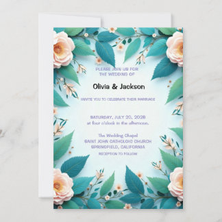 Faire-Part Floral de Mariage