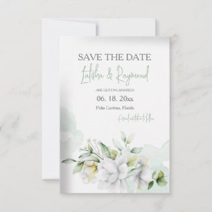 Faire-part floral de réservation de date
