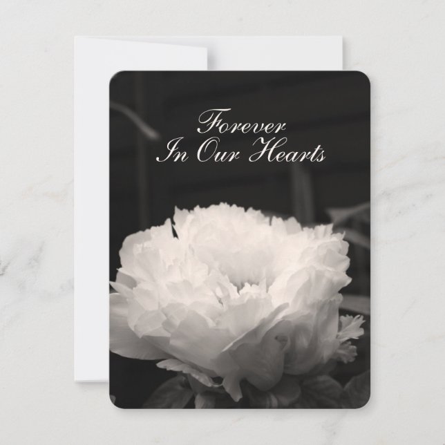 Faire-part floral d'enterrement de la photographie (Devant)