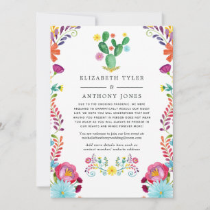 Faire-part Floral Fiesta Mariage virtuel Liste d'invités rédu