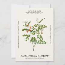 Faire-part floral vintage de sauvegarde de date