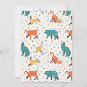 Faire-part Forêt Astrologique Constellation Animaux Étoiles