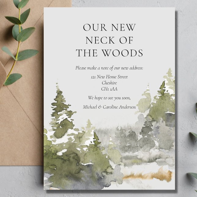 Faire-part Forêt Nouveau cou de la forêt Changement d'adresse (Créateur téléchargé)