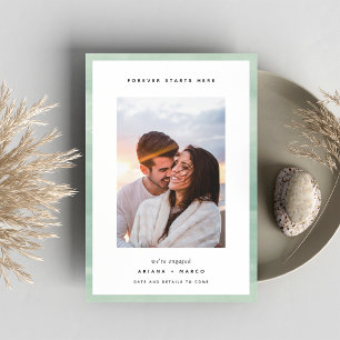 Faire-part Forever commence ici Fiançailles photo