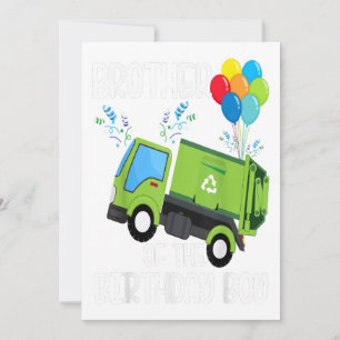 Faire-part Frère De L'Anniversaire Garbage Truck Cadeau