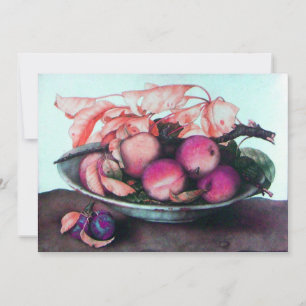 Faire-part FRUITS DE SAISON 2, rose, bleu, noir
