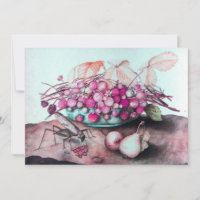 FRUITS DE SAISON / FRAISES, POIRES Rose fuchsia