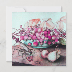 Faire-part FRUITS DE SAISON / PAILLOTES PAIRES Rose Noir