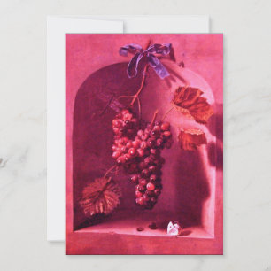 Faire-part FRUITS DE SAISON - PROSPÉRITÉ, rose rouge marron