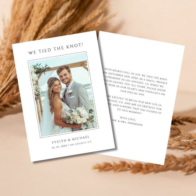 Faire-part Fuite de noces Nous avons noué le nœud Photo de ma (Créateur téléchargé)
