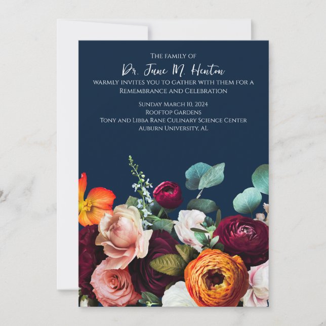 Faire-part funéraire floral de la Marine 011124F (Devant)