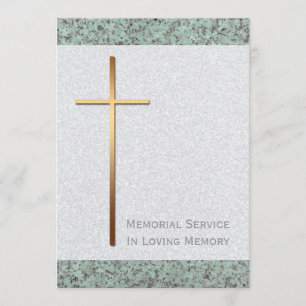 Faire-part funéraire Golden Cross Stone 2