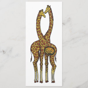 Faire-part Girafes dans l'expectative - girafe enceinte
