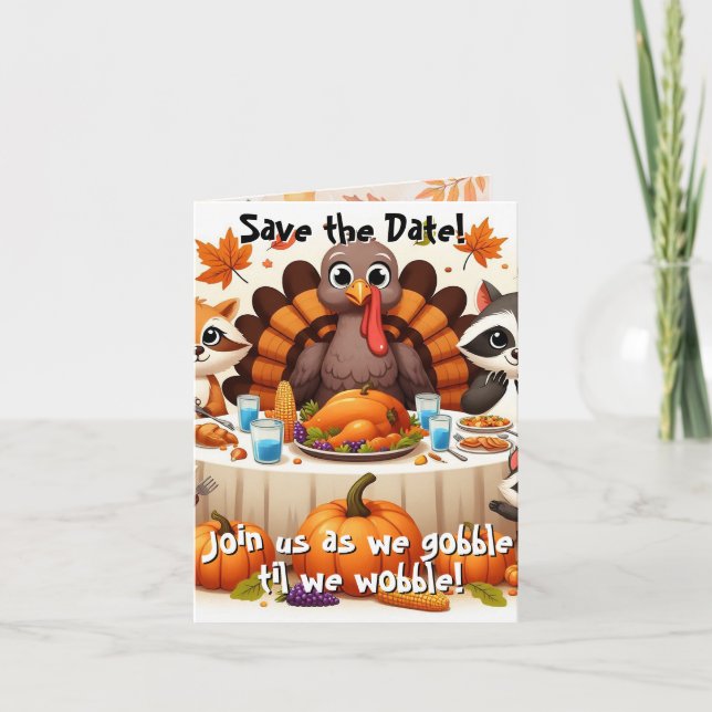 Faire-part Gobble jusqu'à ce que nous tournions Enregistrer l (Devant)