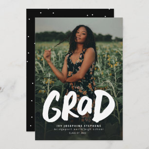 Faire-part Grad moderne tendance moderne une graduation photo