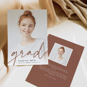 Faire-part Grad par script   Diplôme photo