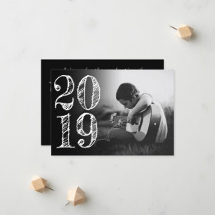 Faire-part Graduation artistique   Blanc noir minima 2 photo
