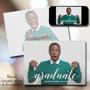 Faire-part Graduation de script moderne
