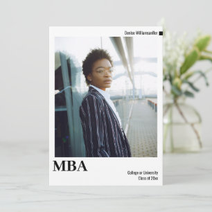Faire-part Graduation minimale en MBA photo