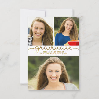 Faire-part Graduation Photo Collage Easy do-it-yourself Modèl