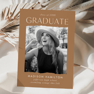 Faire-part Graduation photo de bord moderne