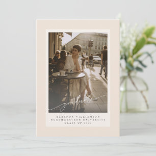 Faire-part Graduation photo minimaliste de la superposition d