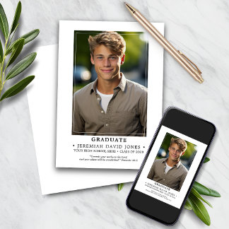 Faire-part Graduation photo simple et moderne
