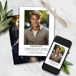 Faire-part Graduation photo simple et moderne