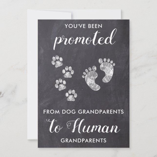 Faire-part Grand-parents rustiques Grossesse Amoureux des chi (Devant)