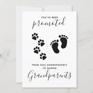 Faire-part Grand-parents Vous avez été promu Grossesse de chi