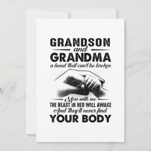 Faire-part Grandson et grand-mère Bond.