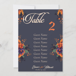 Faire-part Graphique de sièges de table individuels gothiques