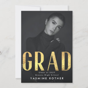 Faire-part Gras Jaune Or Huile Contemporaine GRAD Photo