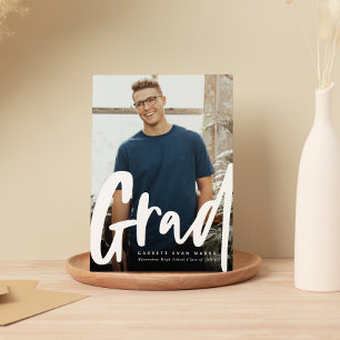 Faire-part Gras tendance grad moderne graduation de photo ver