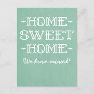 Faire-part Green Whimsical Home Sweet Home Carte postale